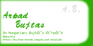 arpad bujtas business card